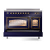 ILVE_UNI486NMPMBB_Nostalgie_II_48"_Induction_Range_side_oven_door_opened