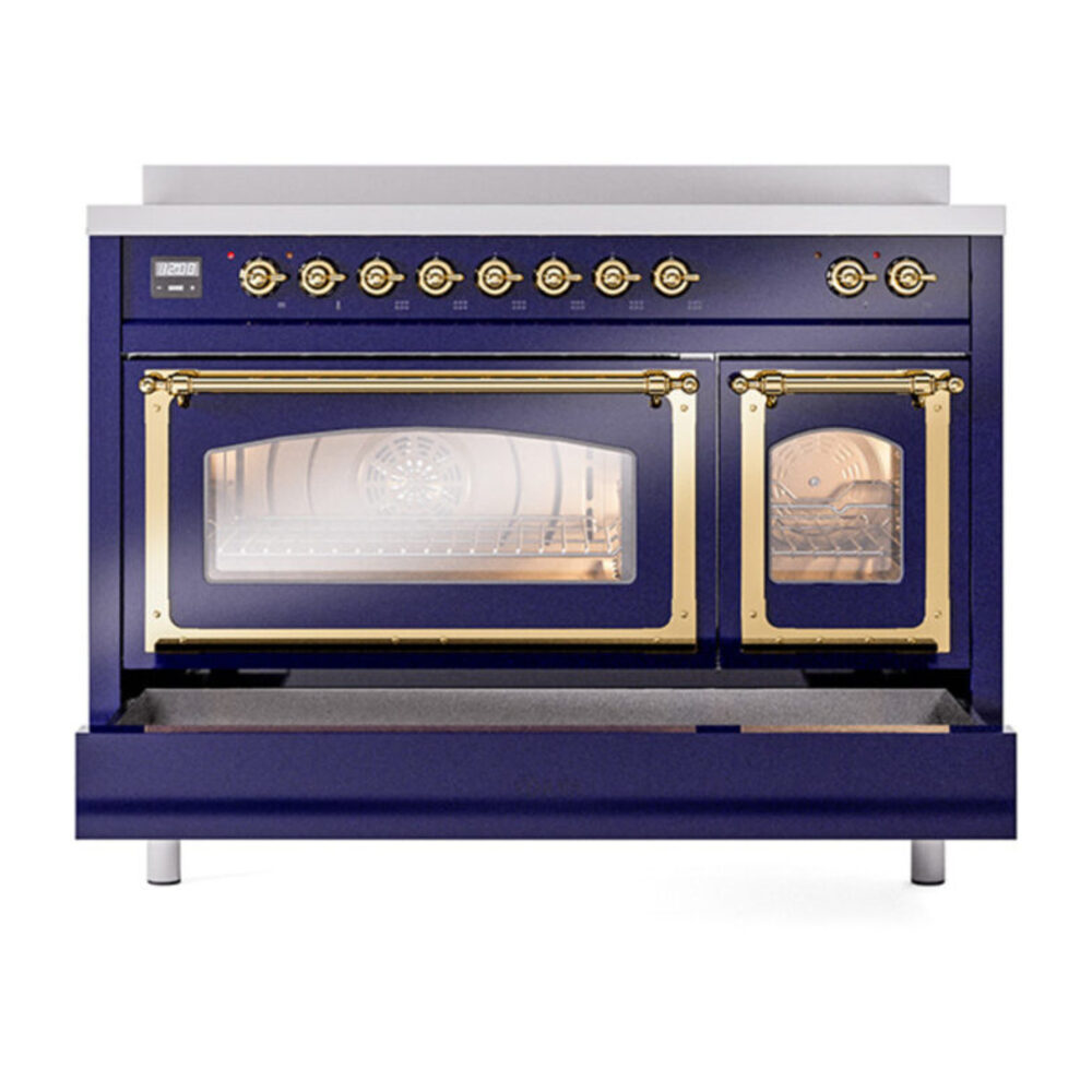 ILVE_UNI486NMPMBG_Nostalgie_II_48"_Induction_Range_drawer_opened