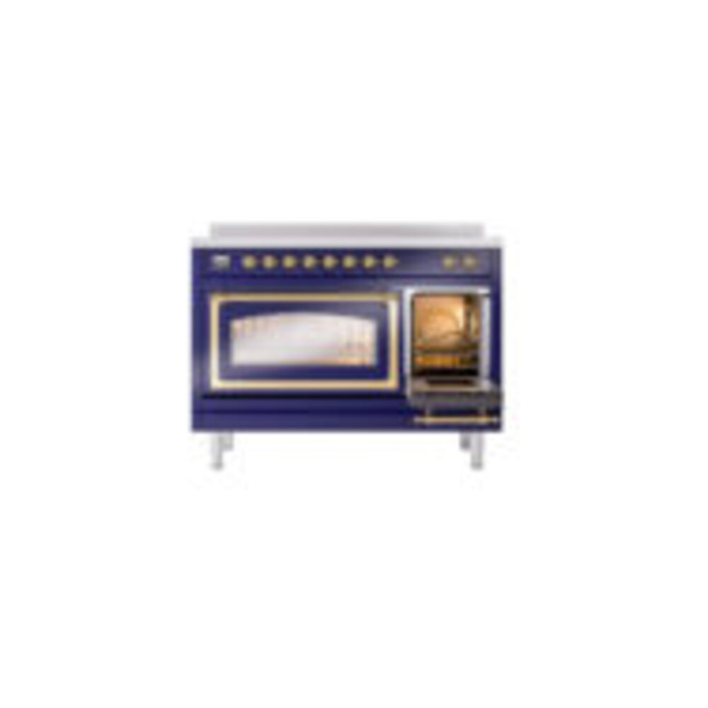 ILVE_UNI486NMPMBG_Nostalgie_II_48"_Induction_Range_side_oven_door_opened