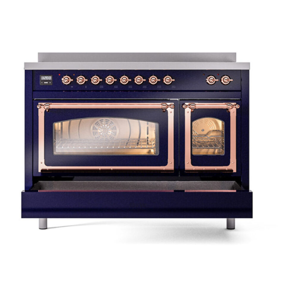 ILVE_UNI486NMPMBP_Nostalgie_II_48"_Induction_Range_drawer_opened