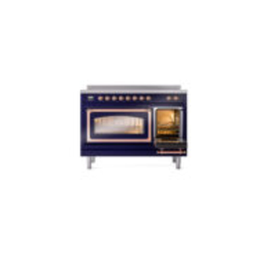ILVE_UNI486NMPMBP_Nostalgie_II_48"_Induction_Range_side_oven_door_opened