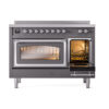 ILVE_UNI486NMPMGC_Nostalgie_II_48"_Induction_Range_side_oven_door_opened