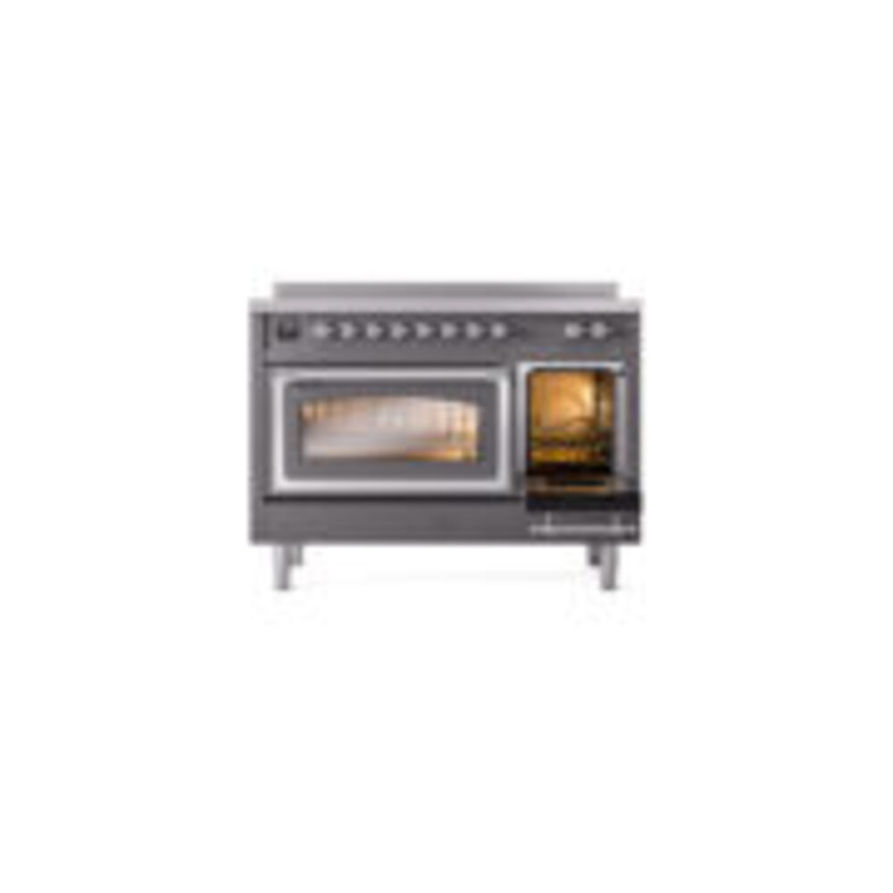 ILVE_UNI486NMPMGC_Nostalgie_II_48"_Induction_Range_side_oven_door_opened
