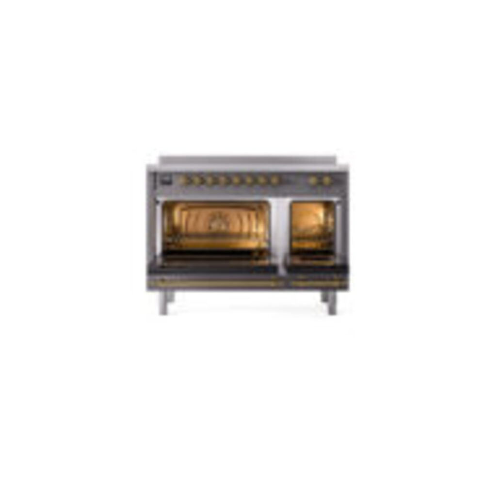 ILVE_UNI486NMPMGG_Nostalgie_II_48"_Induction_Range_oven_door_opened