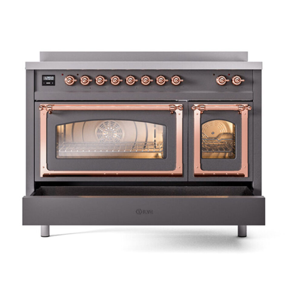ILVE_UNI486NMPMGP_Nostalgie_II_48"_Induction_Range_drawer_opened