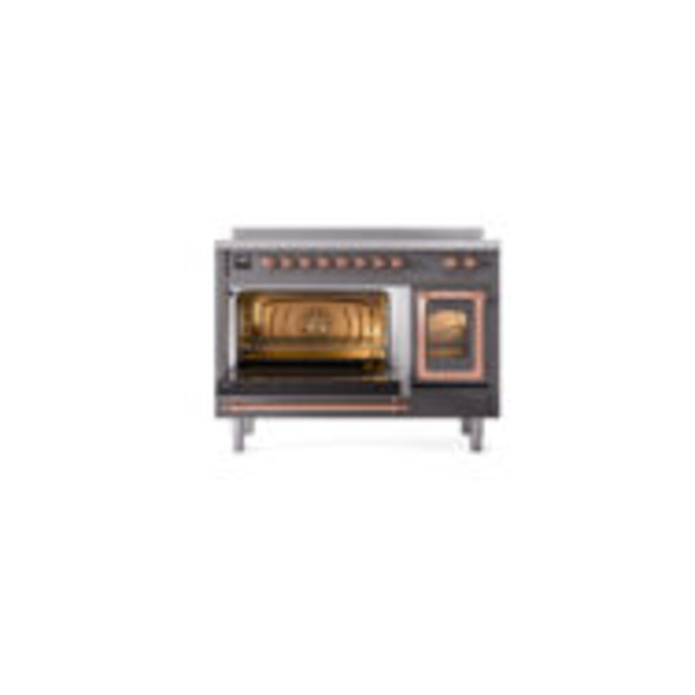 ILVE_UNI486NMPMGP_Nostalgie_II_48"_Induction_Range_main_oven_door_opened