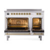 ILVE_UNI486NMPRAG_Nostalgie_II_48"_Induction_Range_oven_door_opened