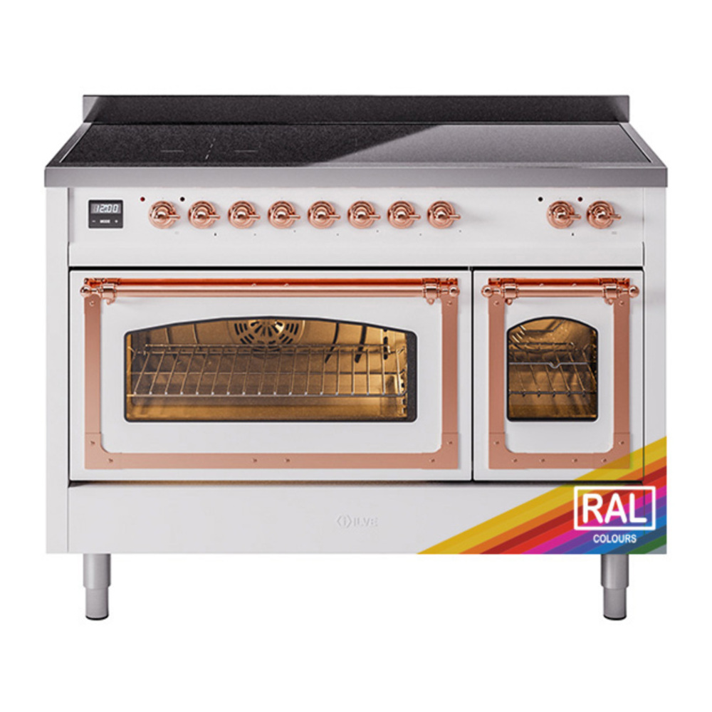 ILVE UNI486NMPRAP Nostalgie II Noblesse 48 inch Induction Range with 6 Elements (Triple Glass Door, RAL, Copper) 1 UNI486NMPRAP