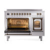 ILVE_UNI486NMPSSB_Nostalgie_II_48"_Induction_Range_main_oven_door_opened