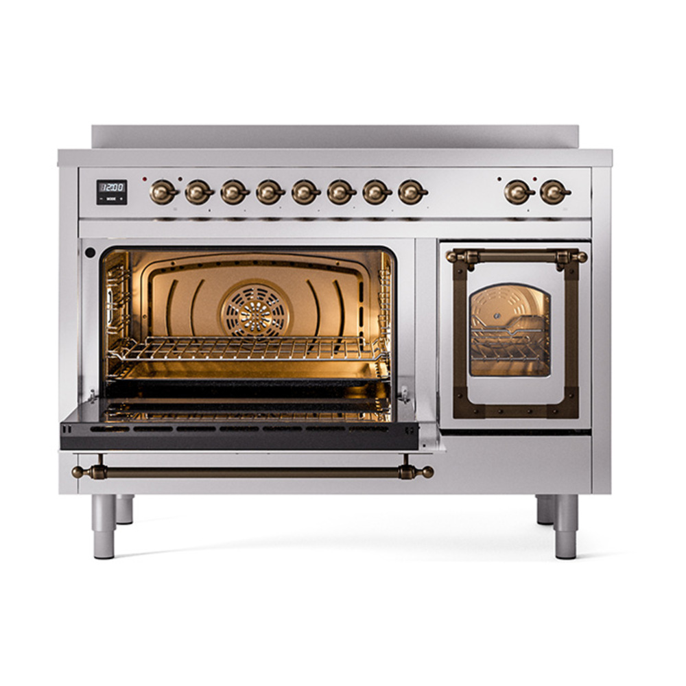 ILVE_UNI486NMPSSB_Nostalgie_II_48"_Induction_Range_main_oven_door_opened