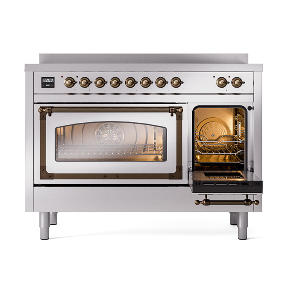 ILVE_UNI486NMPSSB_Nostalgie_II_48"_Induction_Range_side_oven_door_opened