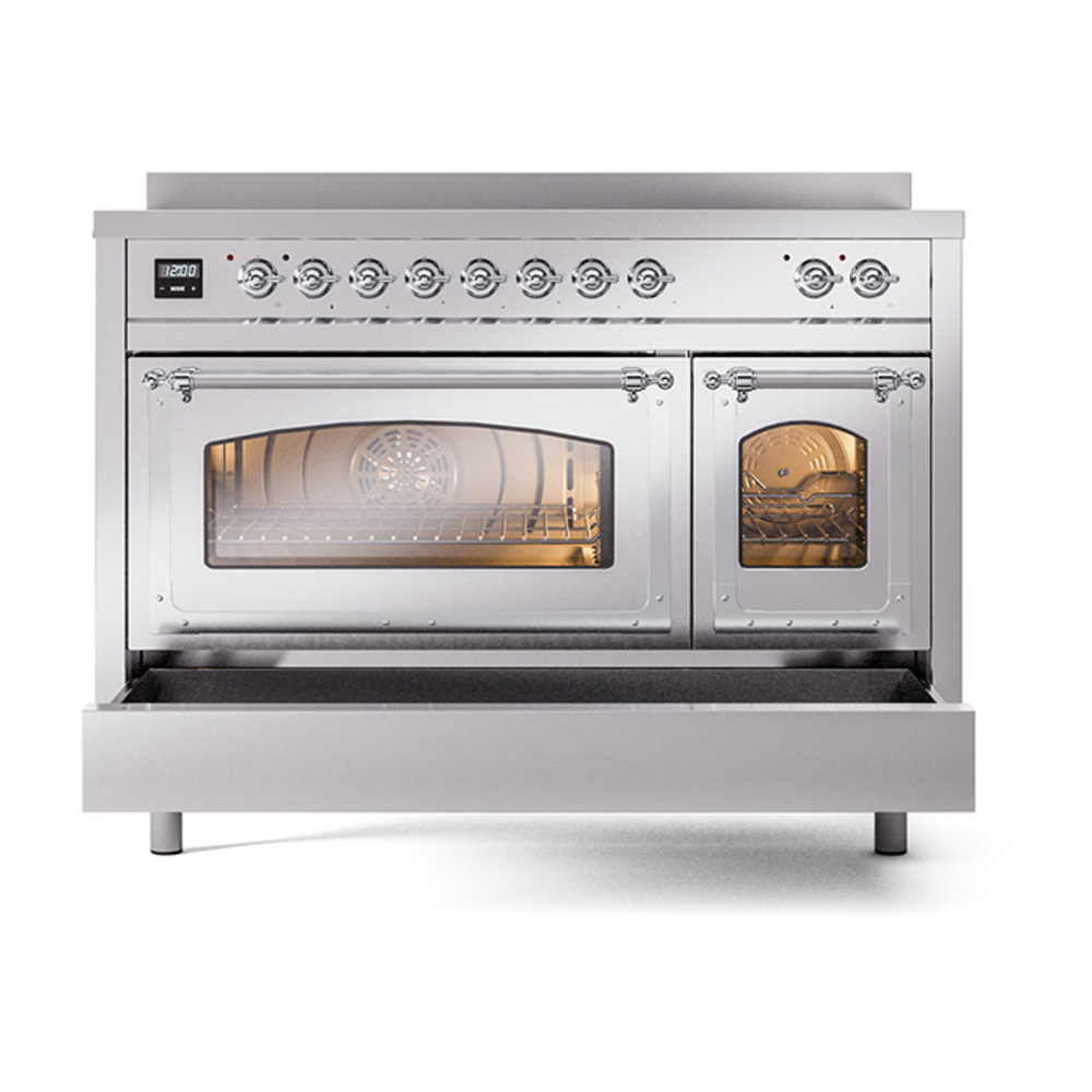 ILVE_UNI486NMPSSC_Nostalgie_II_48"_Induction_Range_drawer_opened