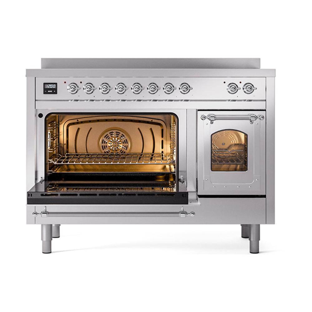 ILVE_UNI486NMPSSC_Nostalgie_II_48"_Induction_Range_main_oven_door_opened