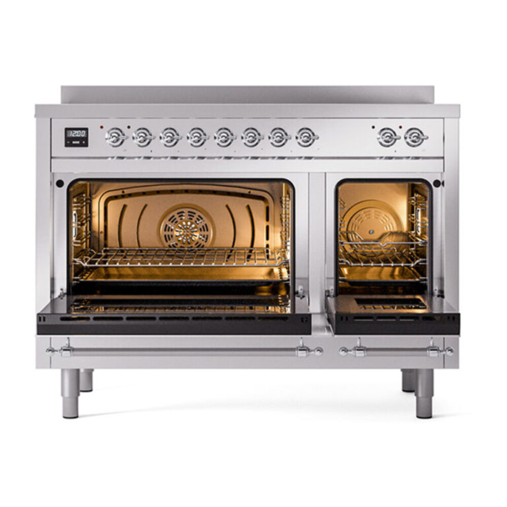 ILVE_UNI486NMPSSC_Nostalgie_II_48"_Induction_Range_oven_door_opened