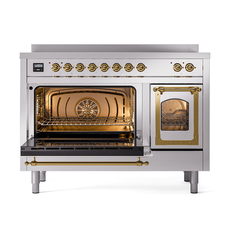 ILVE_UNI486NMPSSG_Nostalgie_II_48"_Induction_Range_main_oven_door_opened