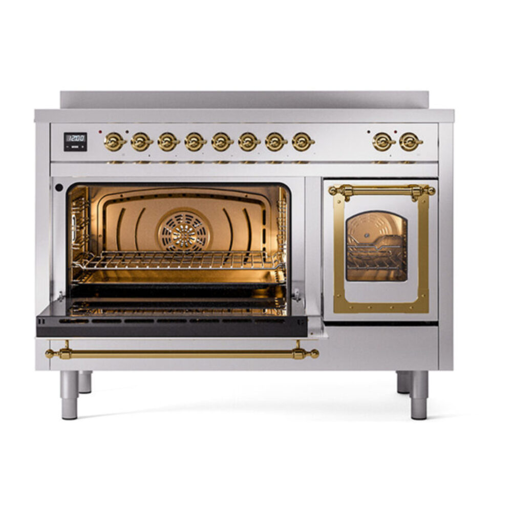 ILVE_UNI486NMPSSG_Nostalgie_II_48"_Induction_Range_main_oven_door_opened