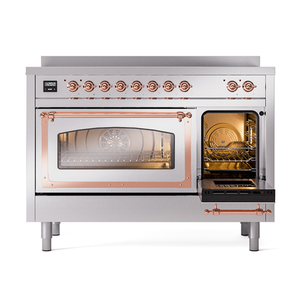ILVE_UNI486NMPSSP_Nostalgie_II_48"_Induction_Range_side_oven_door_opened