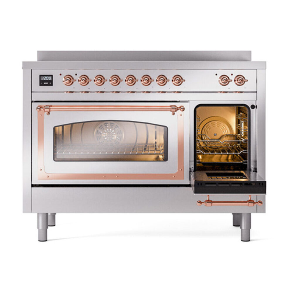 ILVE_UNI486NMPSSP_Nostalgie_II_48"_Induction_Range_side_oven_door_opened