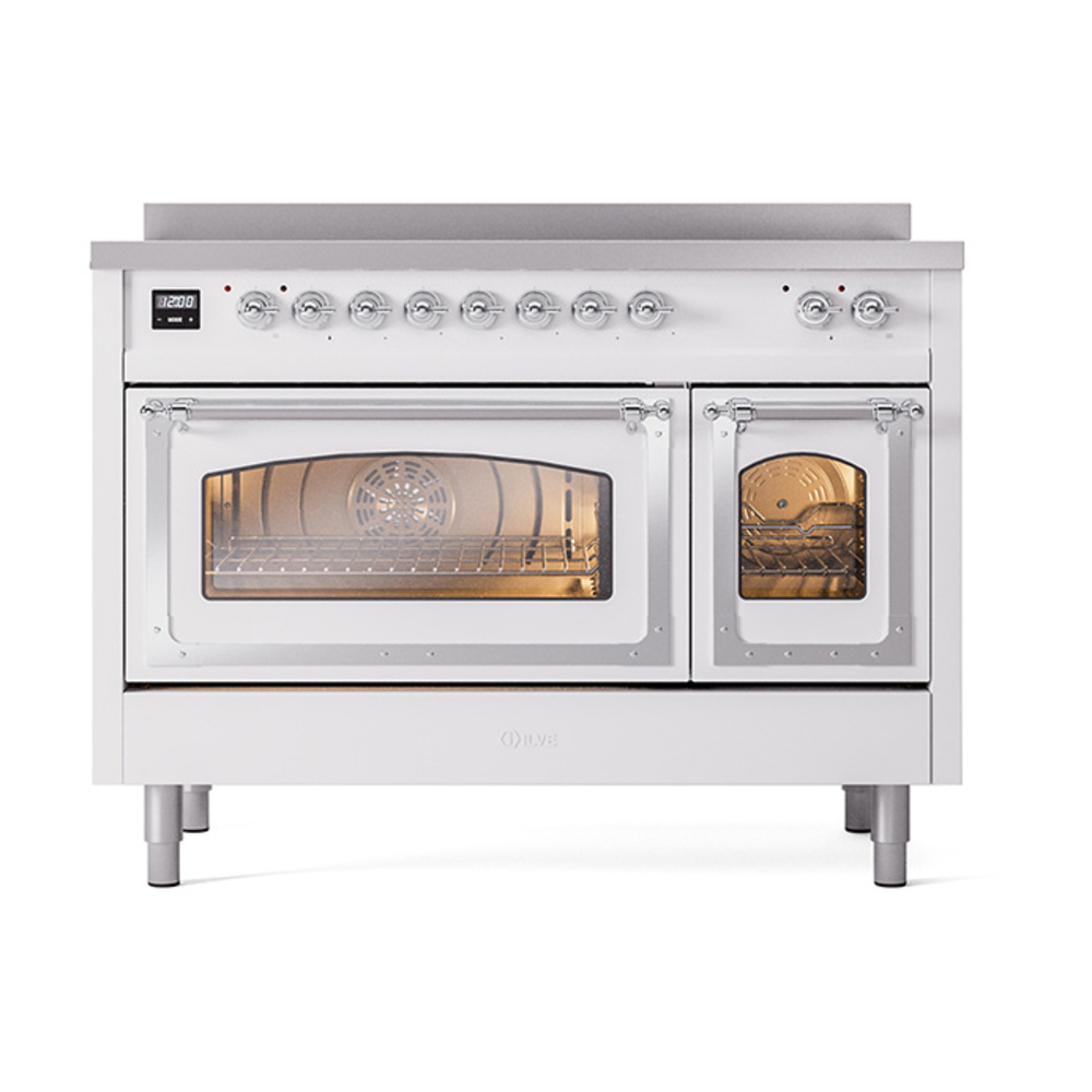 ILVE_UNI486NMPWHC_Nostalgie_II_48"_Induction_Range_front_view