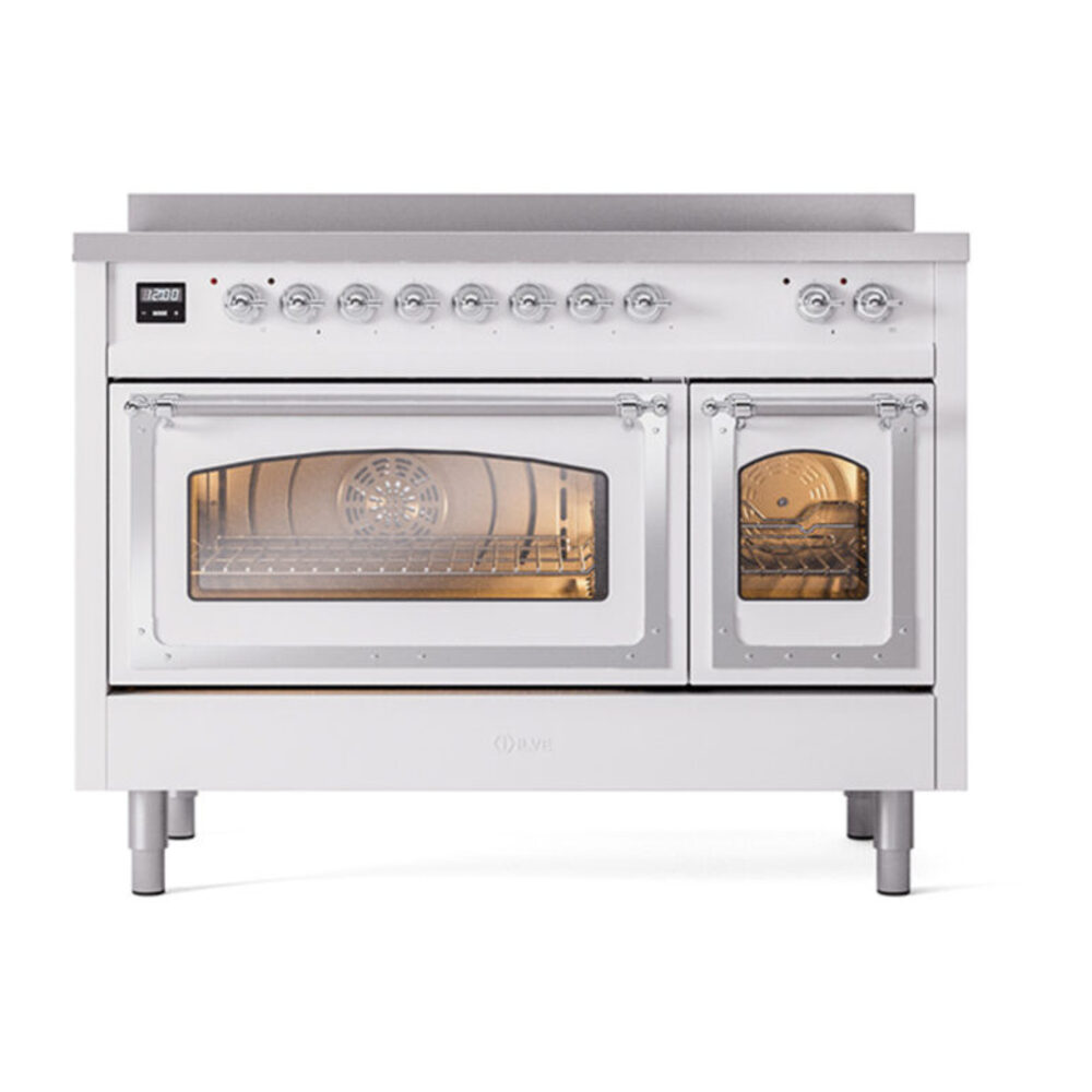 ILVE_UNI486NMPWHC_Nostalgie_II_48"_Induction_Range_front_view