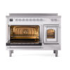 ILVE_UNI486NMPWHC_Nostalgie_II_48"_Induction_Range_main_oven_door_opened