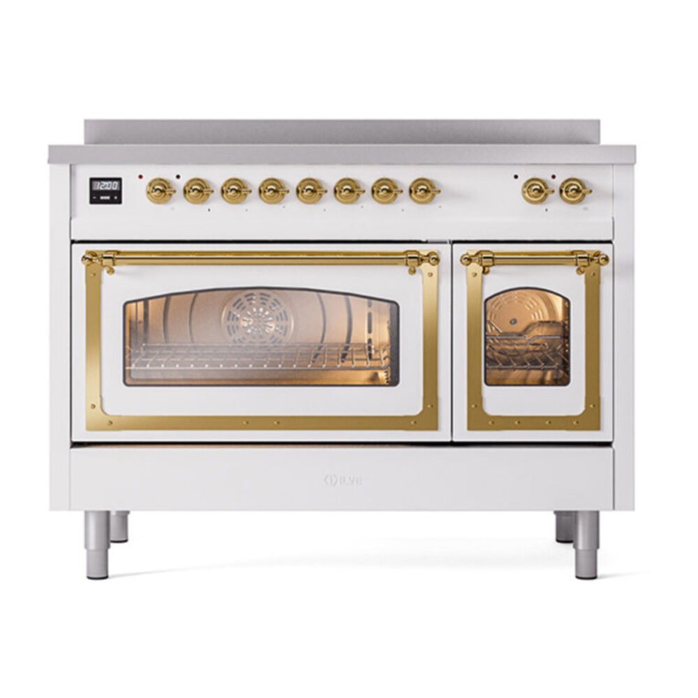 ILVE_UNI486NMPWHG_Nostalgie_II_48"_Induction_Range_front_view
