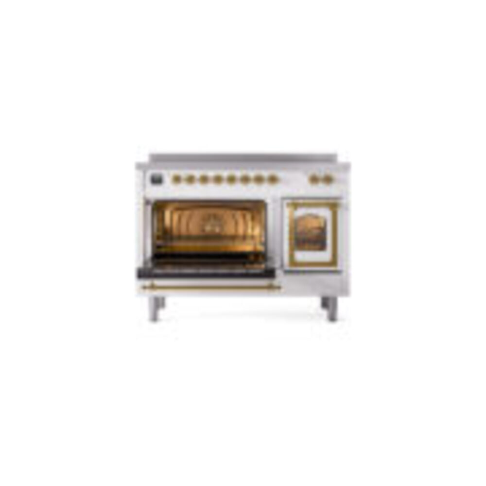 ILVE_UNI486NMPWHG_Nostalgie_II_48"_Induction_Range_main_oven_door_opened