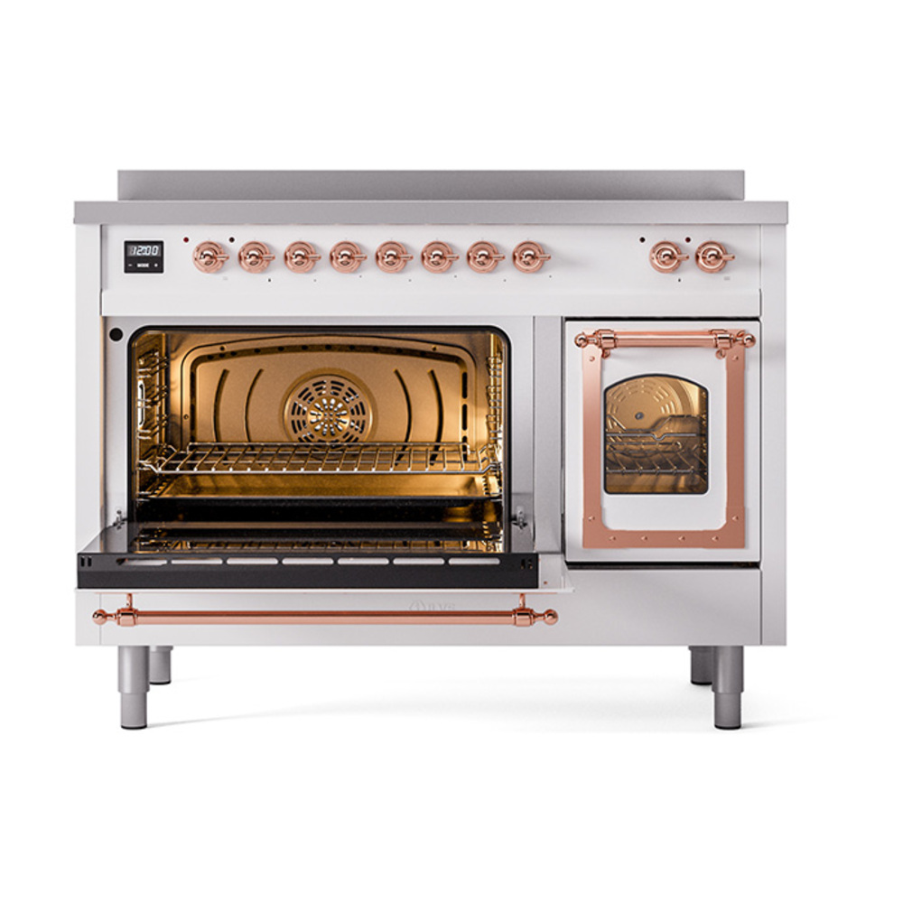 ILVE_UNI486NMPWHP_Nostalgie_II_48"_Induction_Range_main_oven_door_opened