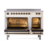 ILVE_UNI486QNMPAWB_Nostalgie_II_48"_Induction_Range_oven_door_opened