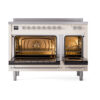 ILVE_UNI486QNMPAWC_Nostalgie_II_48"_Induction_Range_oven_door_opened