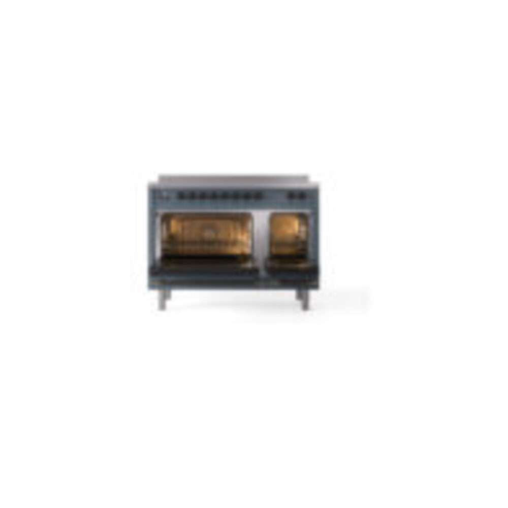 ILVE_UNI486QNMPBGB_Nostalgie_II_48"_Induction_Range_oven_door_opened