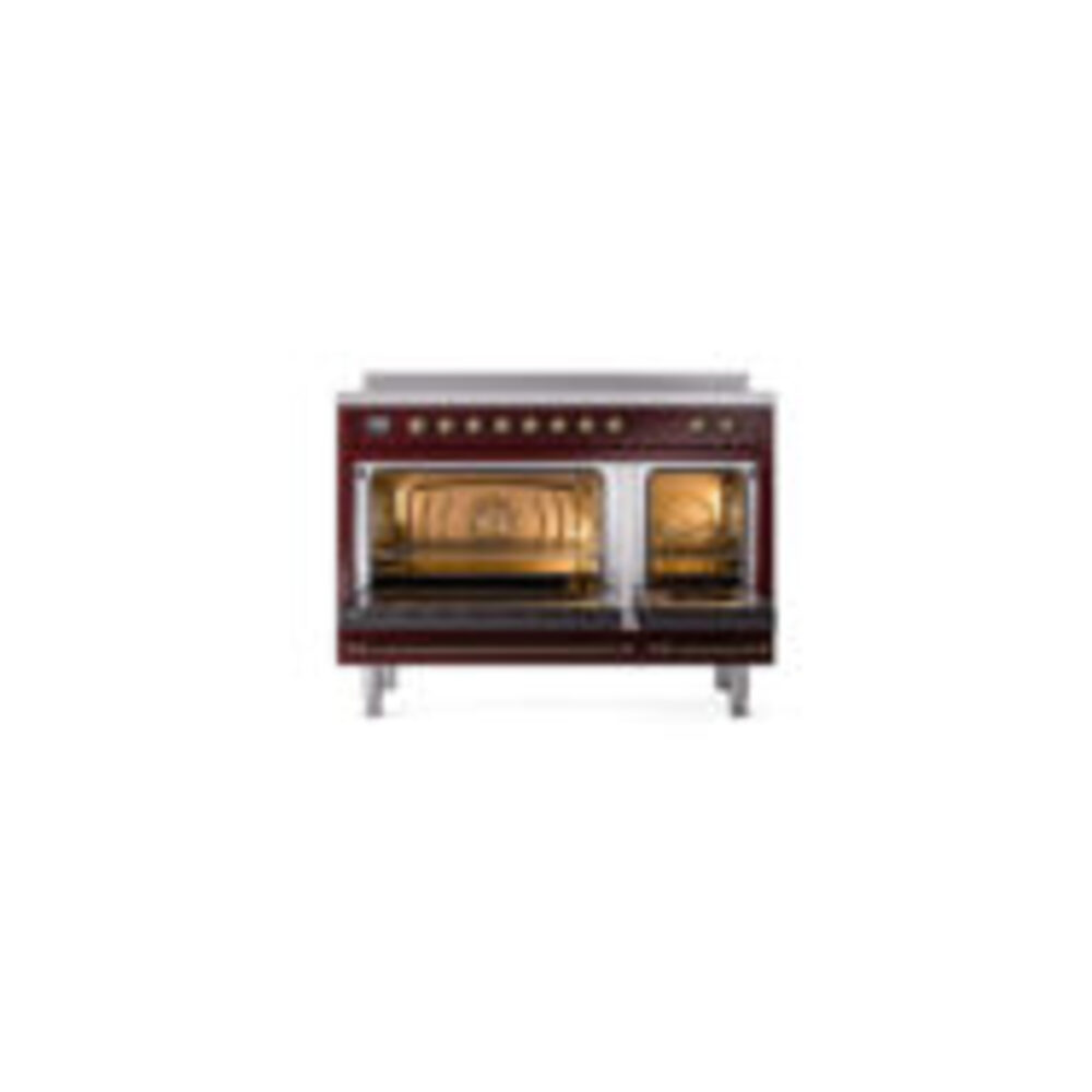 ILVE_UNI486QNMPBUB_Nostalgie_II_48"_Induction_Range_oven_door_opened