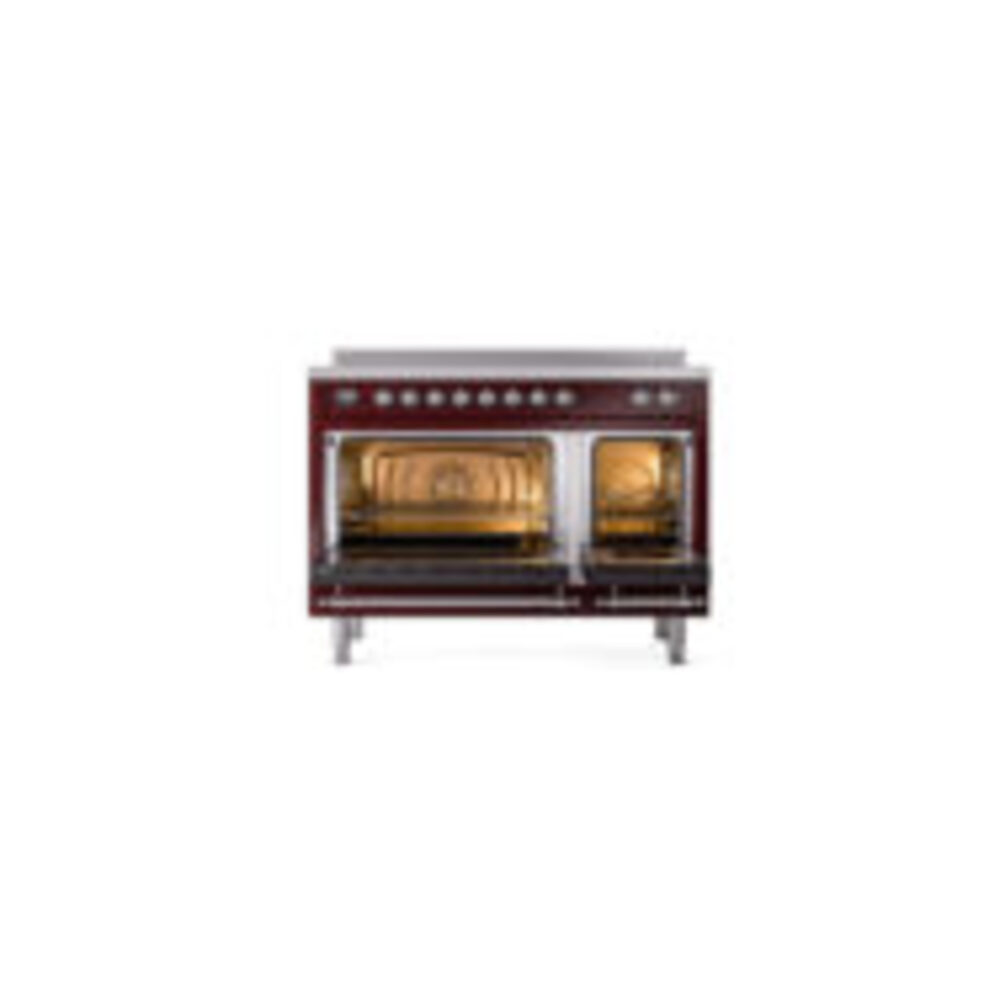 ILVE_UNI486QNMPBUC_Nostalgie_II_48"_Induction_Range_oven_door_opened