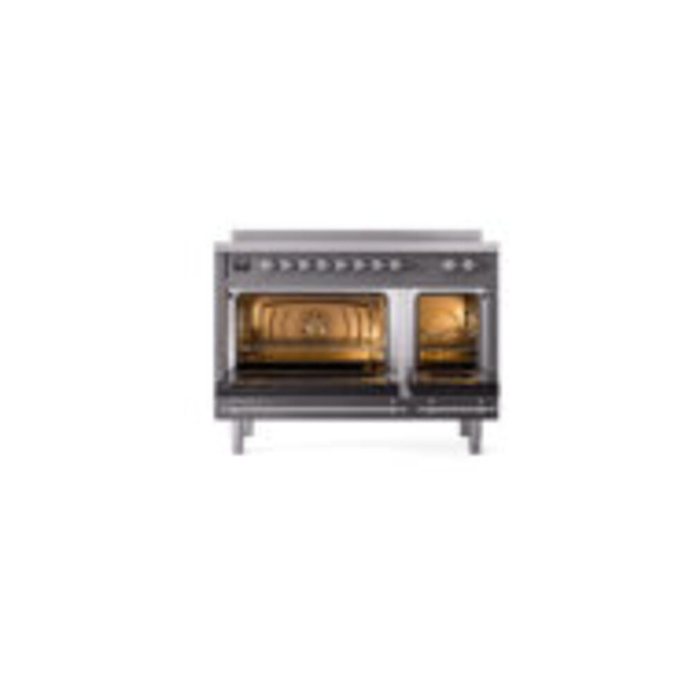 ILVE_UNI486QNMPMGC_Nostalgie_II_48"_Induction_Range_oven_door_opened