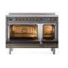 ILVE_UNI486QNMPMGG_Nostalgie_II_48"_Induction_Range_oven_door_opened