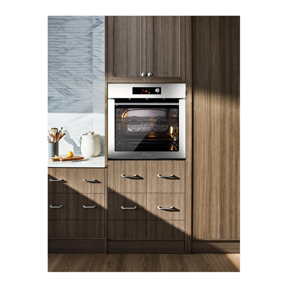 ILVE UOV30STPYSS Professional Plus II 30 inch Pyrolytic Single Wall Oven with 4.4 cu. ft. Capacity (Stainless Steel) 3 ILVE UOV30STPYSSS lifestyle