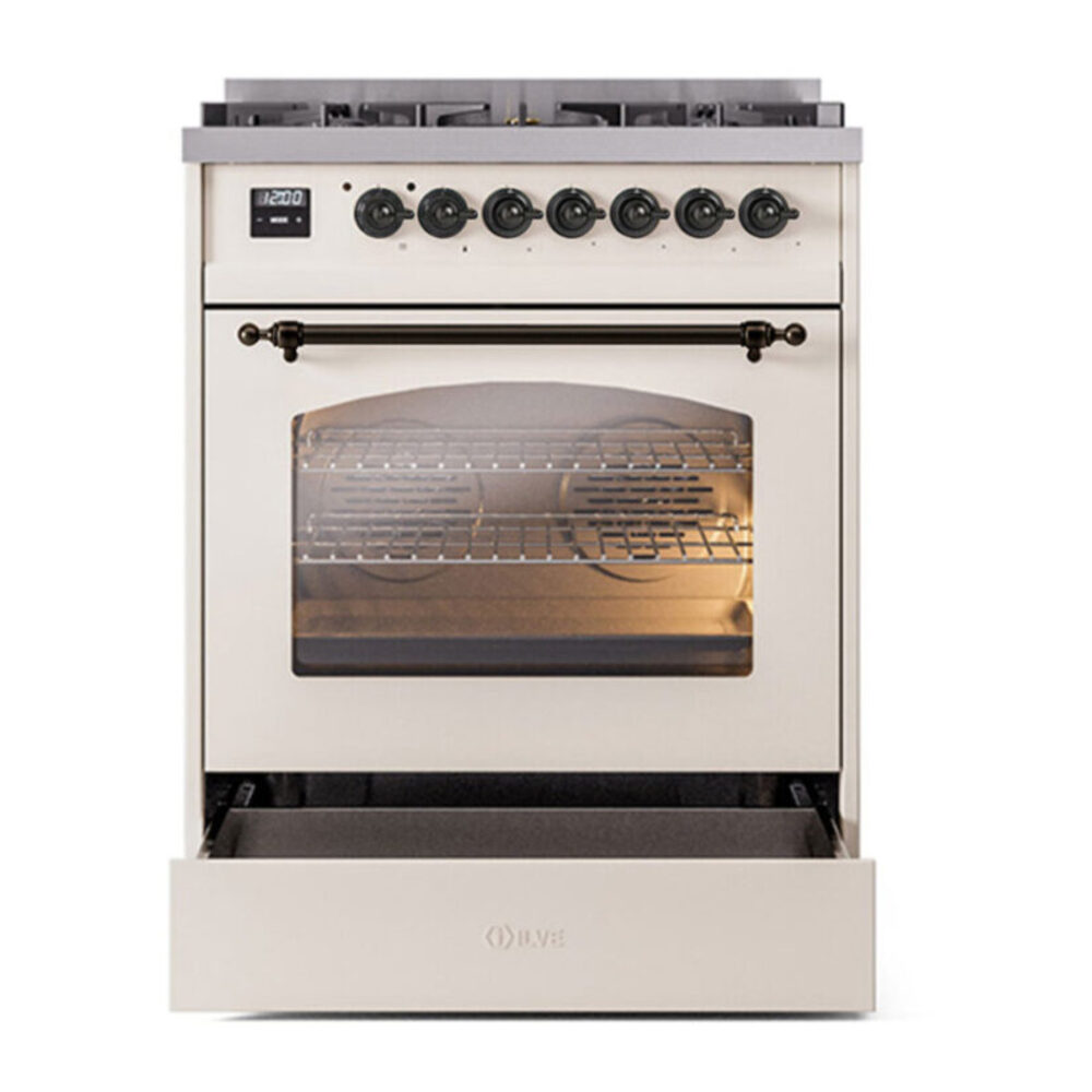 ILVE UP30NMP Nostalgie II 30 inch Dual Fuel Range with 5 Burners with 4 cu. ft. Oven Capacity