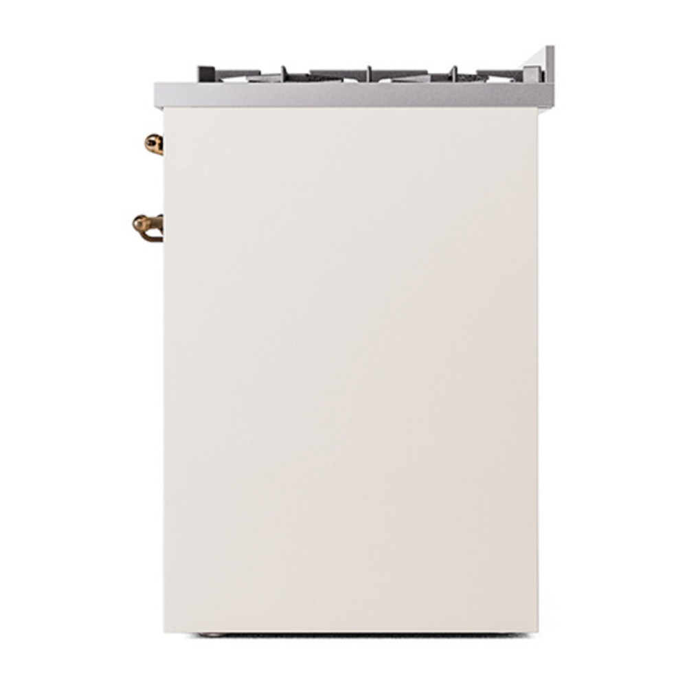 ILVE UP30NMPAWB Nostalgie II 30 inch Dual Fuel Range with 5 Burners with 4 cu. ft. Oven Capacity (Natural Gas, Triple Glass Door, Antique White, Burnished) 11 ILVE_UP30NMPAWB_Nostalgie_II_30"_Dual_Fuel_Range_right_side