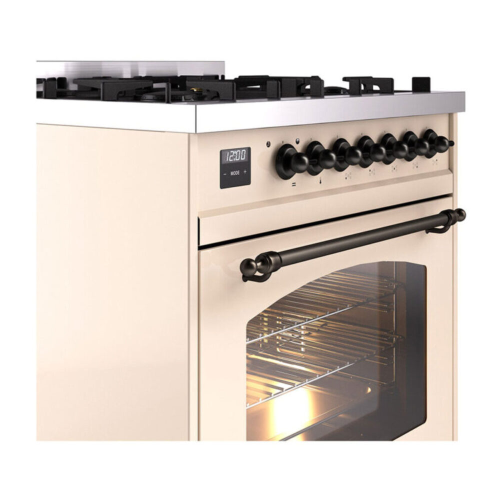 ILVE UP30NMP Nostalgie II 30 inch Dual Fuel Range with 5 Burners with 4 cu. ft. Oven Capacity