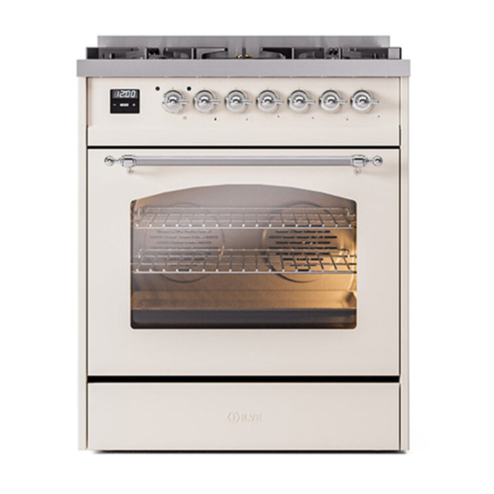 ILVE_UP30NMPAWCLP_Nostalgie_II_30"_Dual_Fuel_Range_front_view
