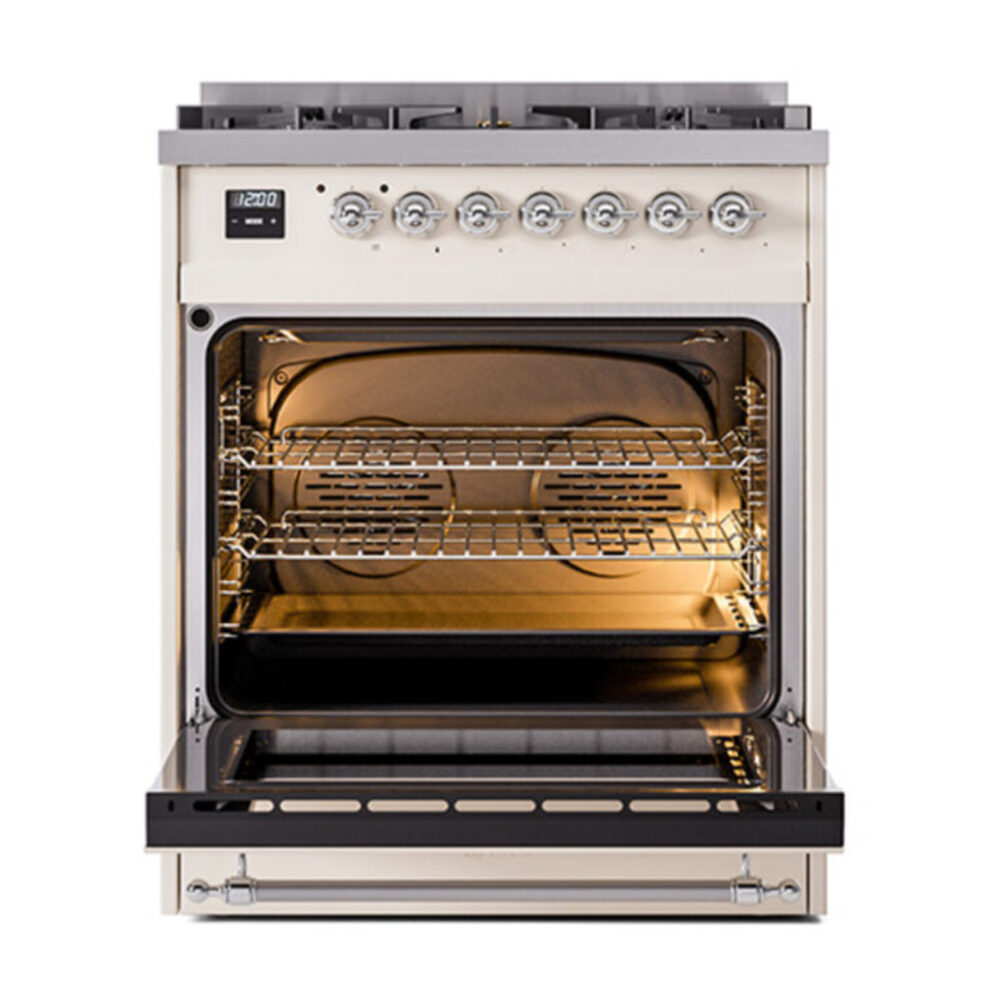 ILVE_UP30NMPAWC_Nostalgie_II_30"_Dual_Fuel_Range_door_opened