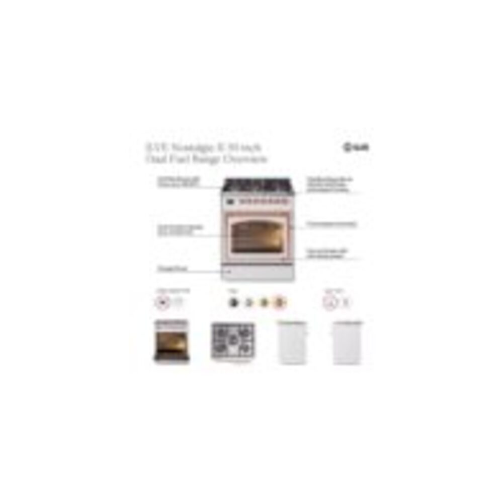ILVE UP30NMP Nostalgie II 30 inch Dual Fuel Range with 5 Burners