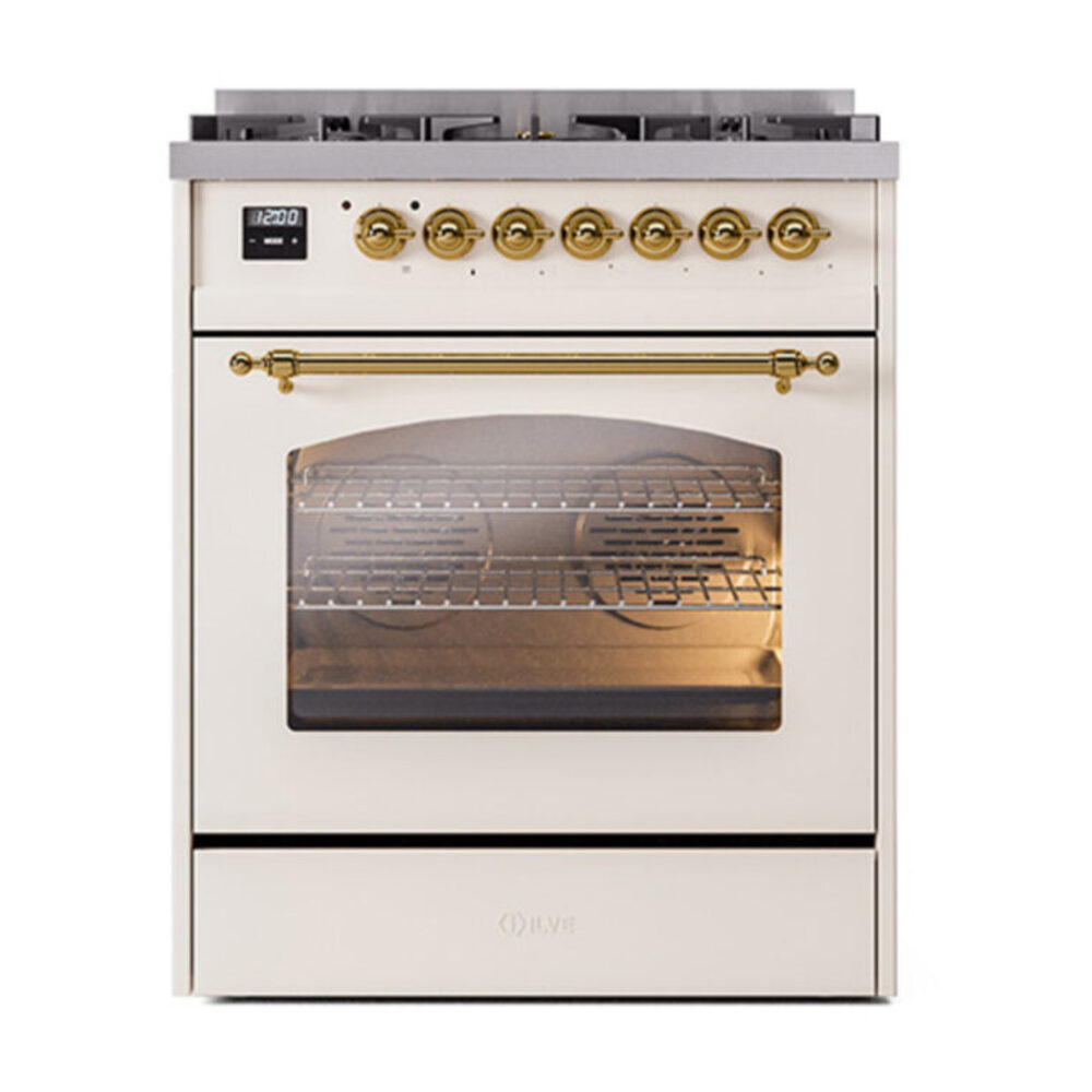 ILVE_UP30NMPAWGLP_Nostalgie_II_30"_Dual_Fuel_Range_front_view