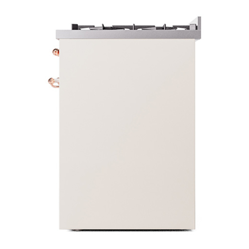ILVE UP30NMPAWPLP Nostalgie II 30 inch Dual Fuel Range with 5 Burners with 4 cu. ft. Oven Capacity (Liquid Propane, Triple Glass Door, Antique White, Copper) 11 ILVE_UP30NMPAWPLP_Nostalgie_II_30"_Dual_Fuel_Range_right_side
