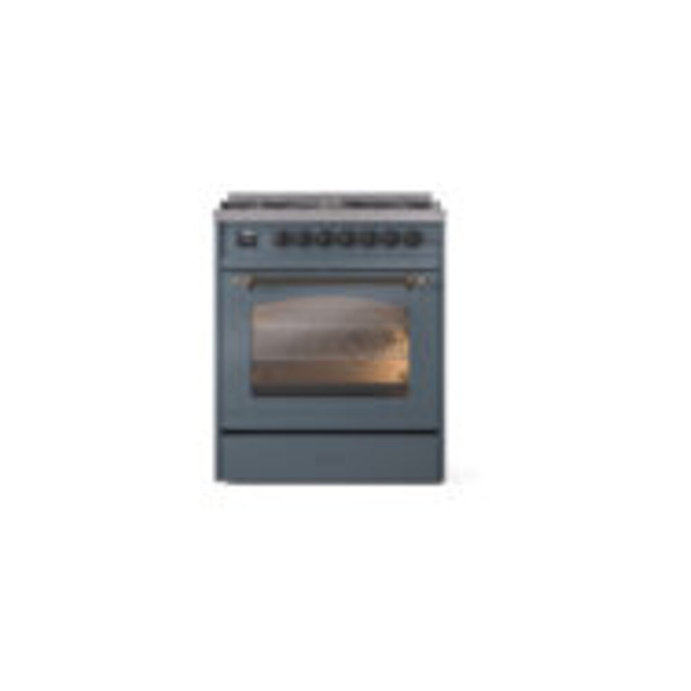 ILVE_UP30NMPBGB_Nostalgie_II_30"_Dual_Fuel_Range_front_view