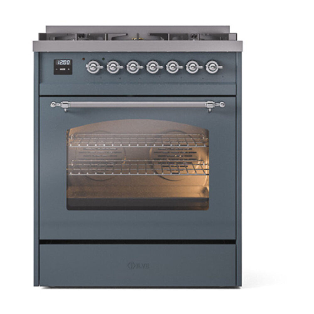 ILVE_UP30NMPBGCLP_Nostalgie_II_30"_Dual_Fuel_Range_front_view