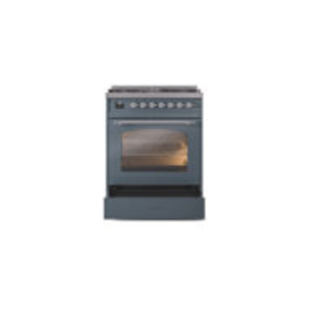 ILVE_UP30NMPBGCLP_Nostalgie_II_30"_Dual_Fuel_Range_drawer_opened
