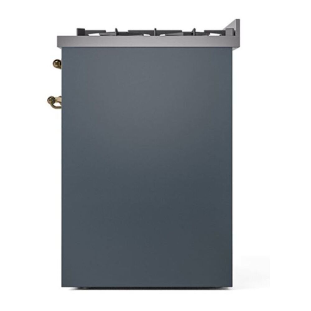 ILVE UP30NMPBGG Nostalgie II 30 inch Dual Fuel Range with 5 Burners with 4 cu. ft. Oven Capacity (Natural Gas, Triple Glass Door, Blue Grey, Brass) 8 ILVE UP30NMP Nostalgie II 30 inch Dual Fuel Range with 5 Burners