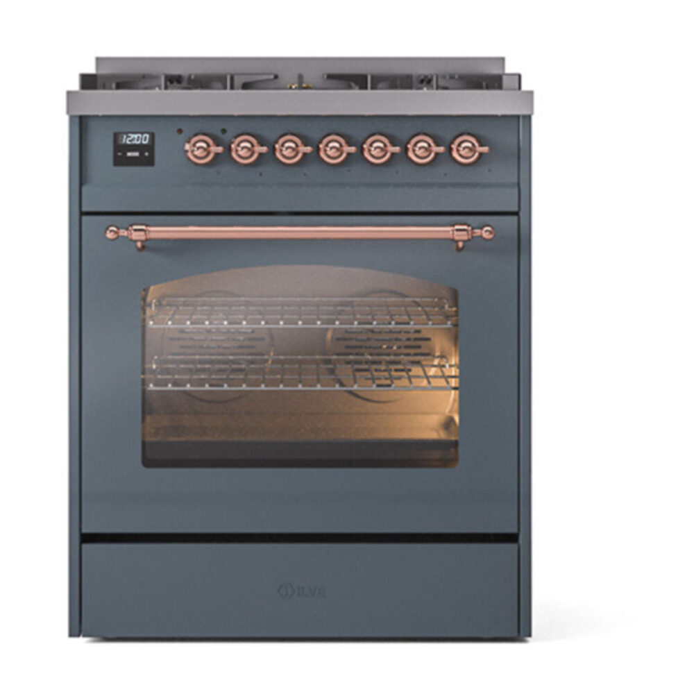 ILVE_UP30NMPBGP_Nostalgie_II_30"_Dual_Fuel_Range_front_view