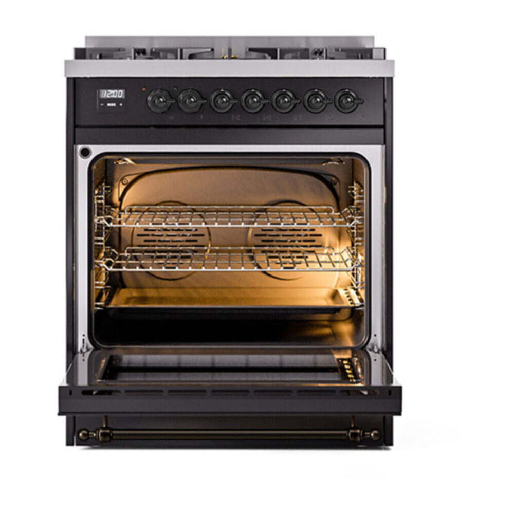 ILVE UP30NMP Nostalgie II 30 inch Dual Fuel Range with 5 Burners with 4 cu. ft. Oven Capacity
